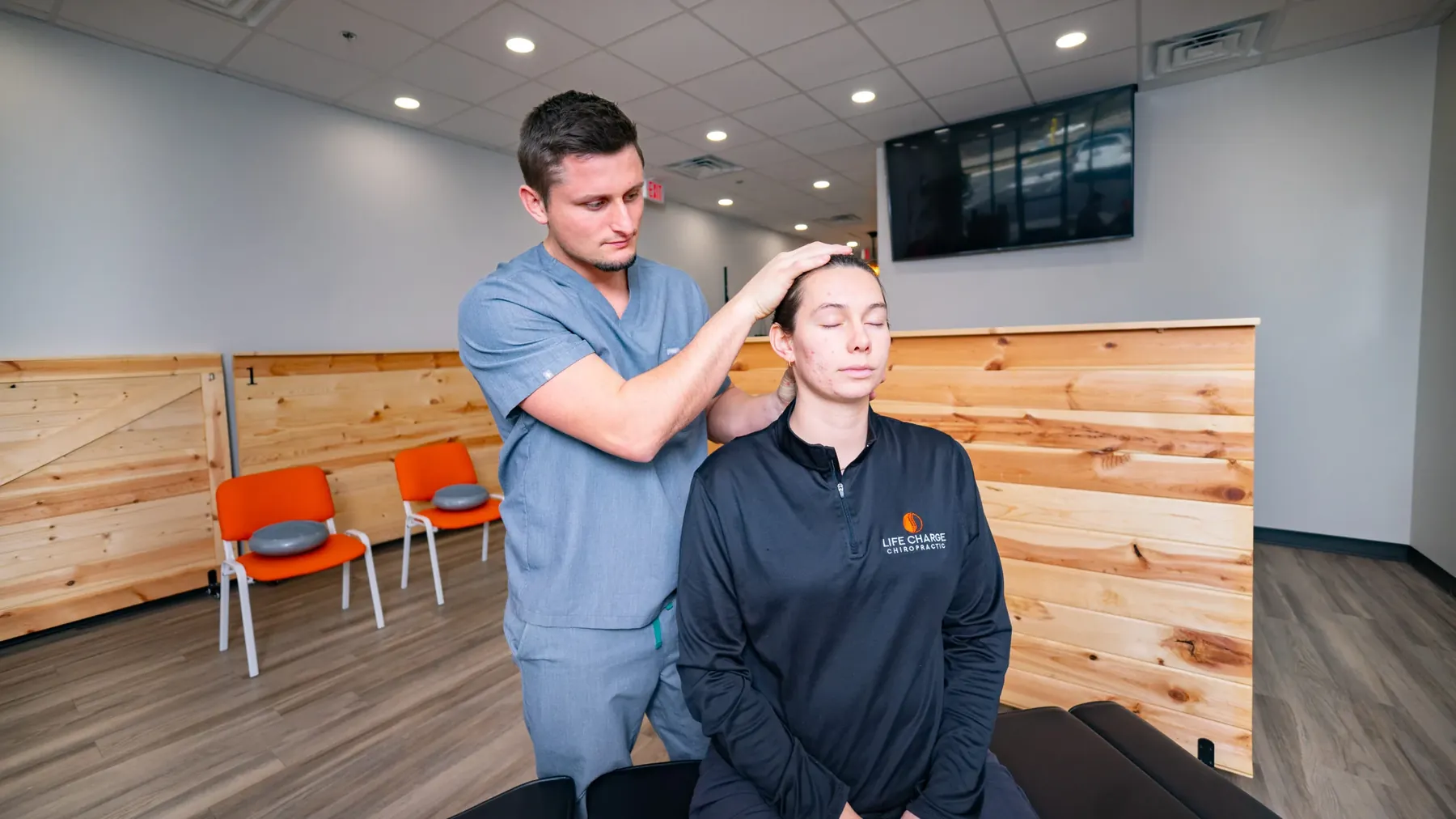 Dr. Palmer performing an adjustment