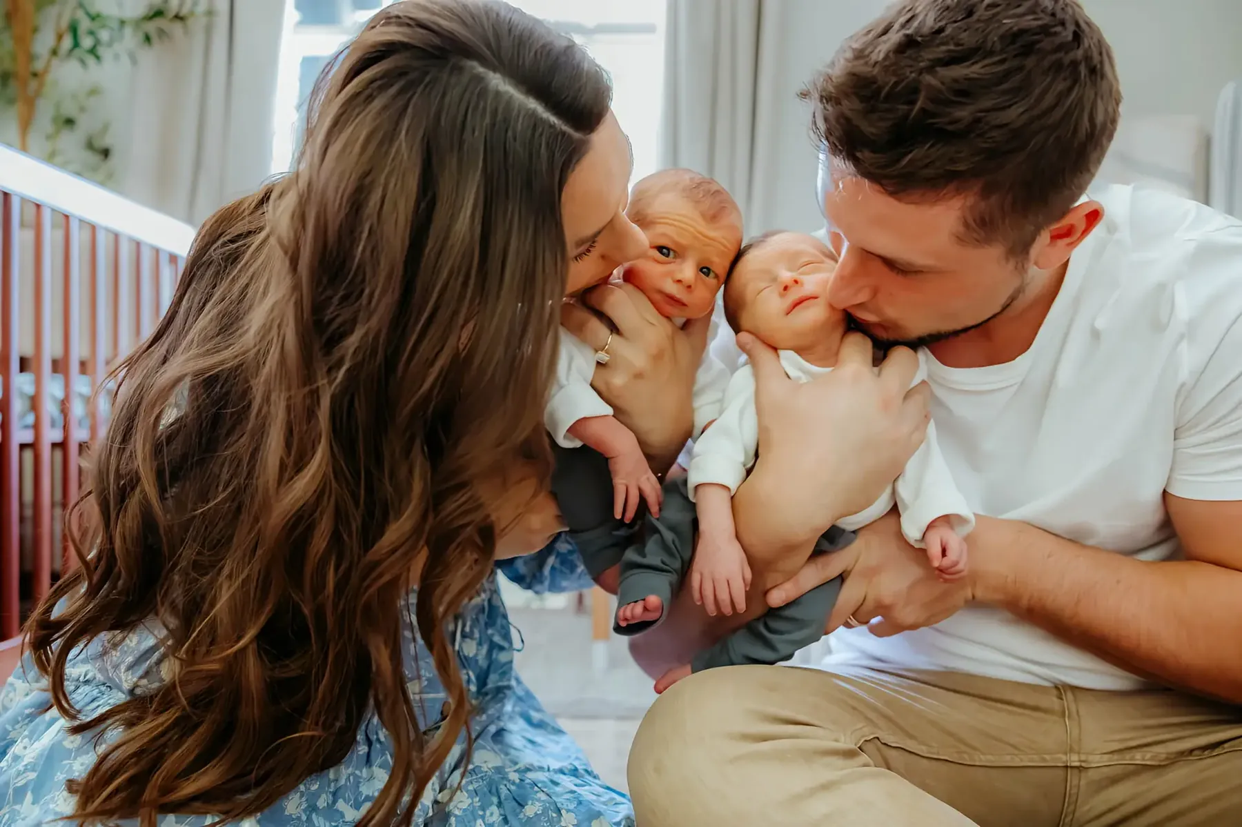 Dr. Palmer and Olivia with their twin babies