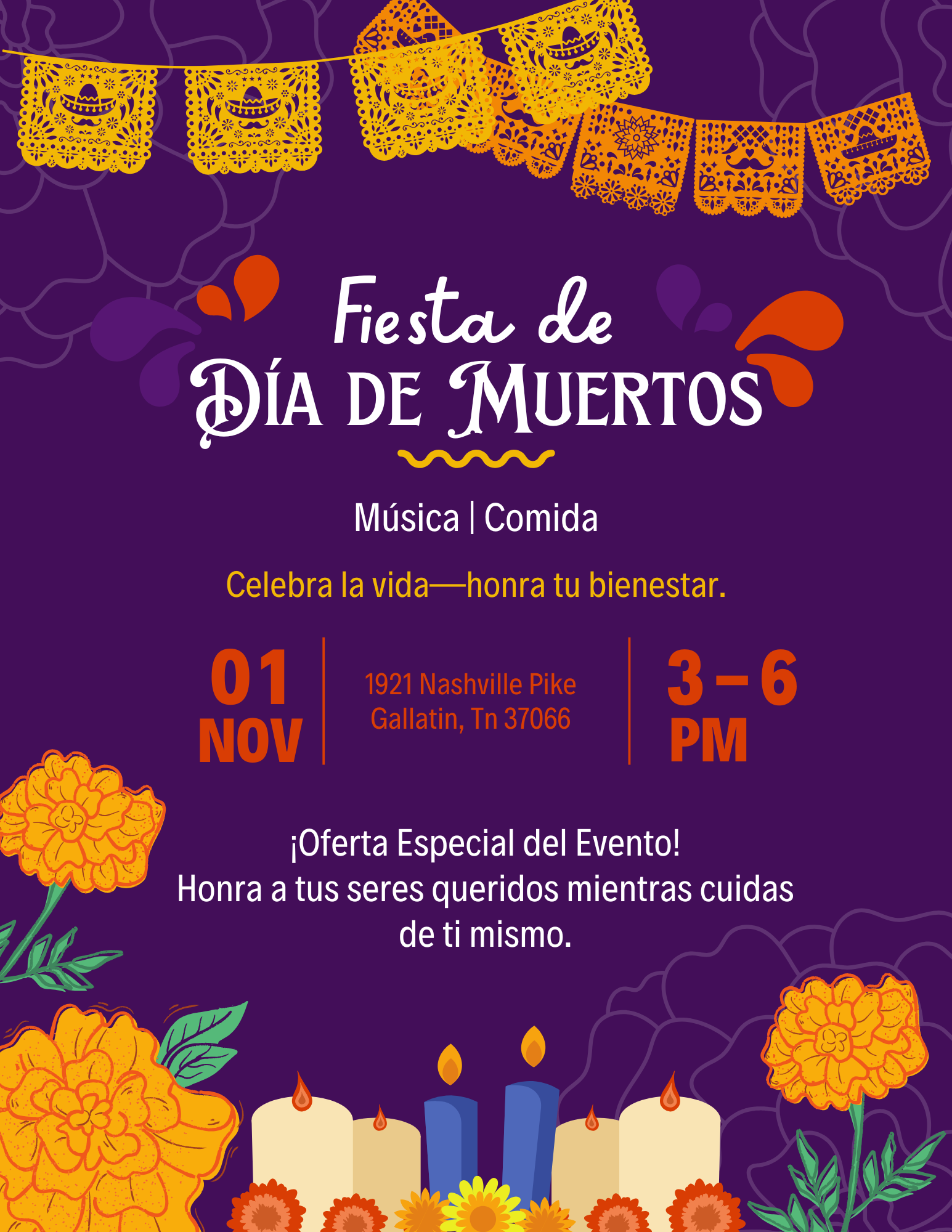 Fiesta de Día de Muertos en Life Charge Chiropractic