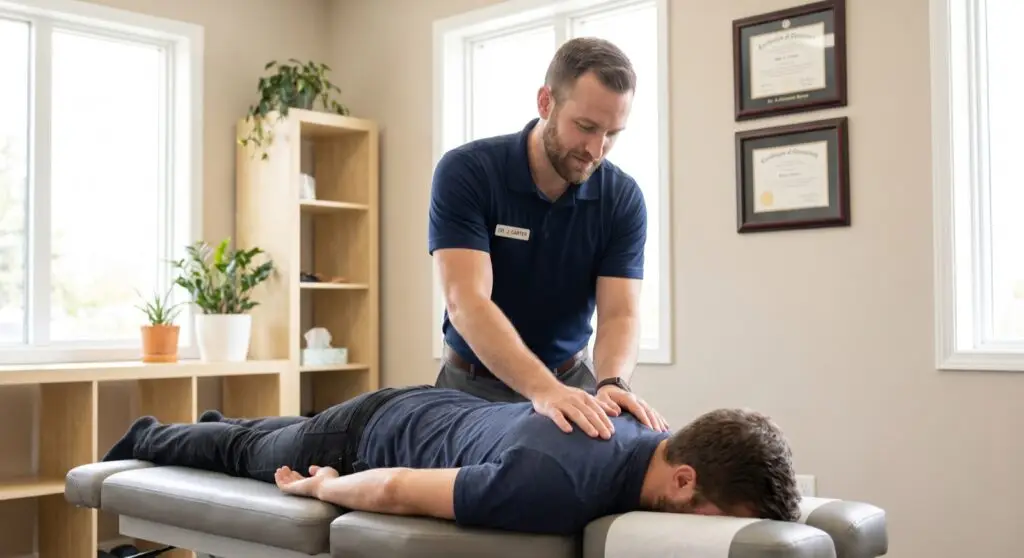 Professional chiropractic adjustment by Dr Palmer Piana at Life Charge Chiropractic Gallatin TN